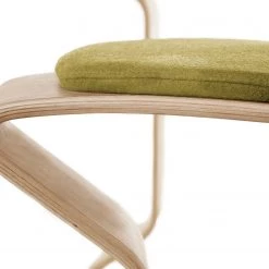 Mayer Sitzmöbel Tabouret myERCOLINO - Laine de Laneve / Placage en bois véritable - Jaune olive -Chaises Soldes 2022 1000137049 181116 132358138 GALLERYIMAGES P000000001000137049