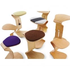 Mayer Sitzmöbel Tabouret myERCOLINO - Laine de Laneve / Placage en bois véritable - Jaune olive -Chaises Soldes 2022 1000137049 181116 132358141 GALLERYIMAGES P000000001000137049