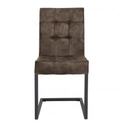 Loftscape Chaises cantilever Clyde (lot de 2) - Microfibre / Acier - Taupe vintage / Anthracite -Chaises Soldes 2022 1000138395 201204 14524100007 DETAILS P000000001000138395