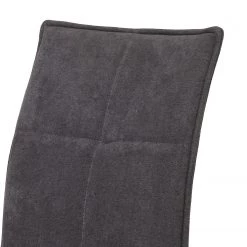 Loftscape Chaises capitonnées Roby (lot de 2) - Tissu / Acier - Anthracite / Acier inoxydable -Chaises Soldes 2022 1000138416 181108 104438138 GALLERYIMAGES P000000001000138416