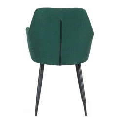 Tenzo Chaises à accoudoirs Linn - Tissu / Métal - Noir - Vert sapin -Chaises Soldes 2022 1000144180 181116 14395819 GALLERYIMAGES P000000001000144180