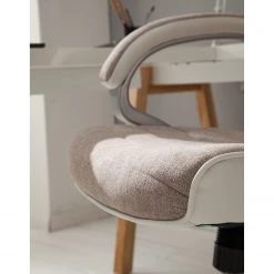 Furnitive Fauteuil de bureau Austinmer - Microfibre / Imitation cuir - Beige / Blanc -Chaises Soldes 2022 1000147208 200819 06140900008 DETAILS P000000001000147208