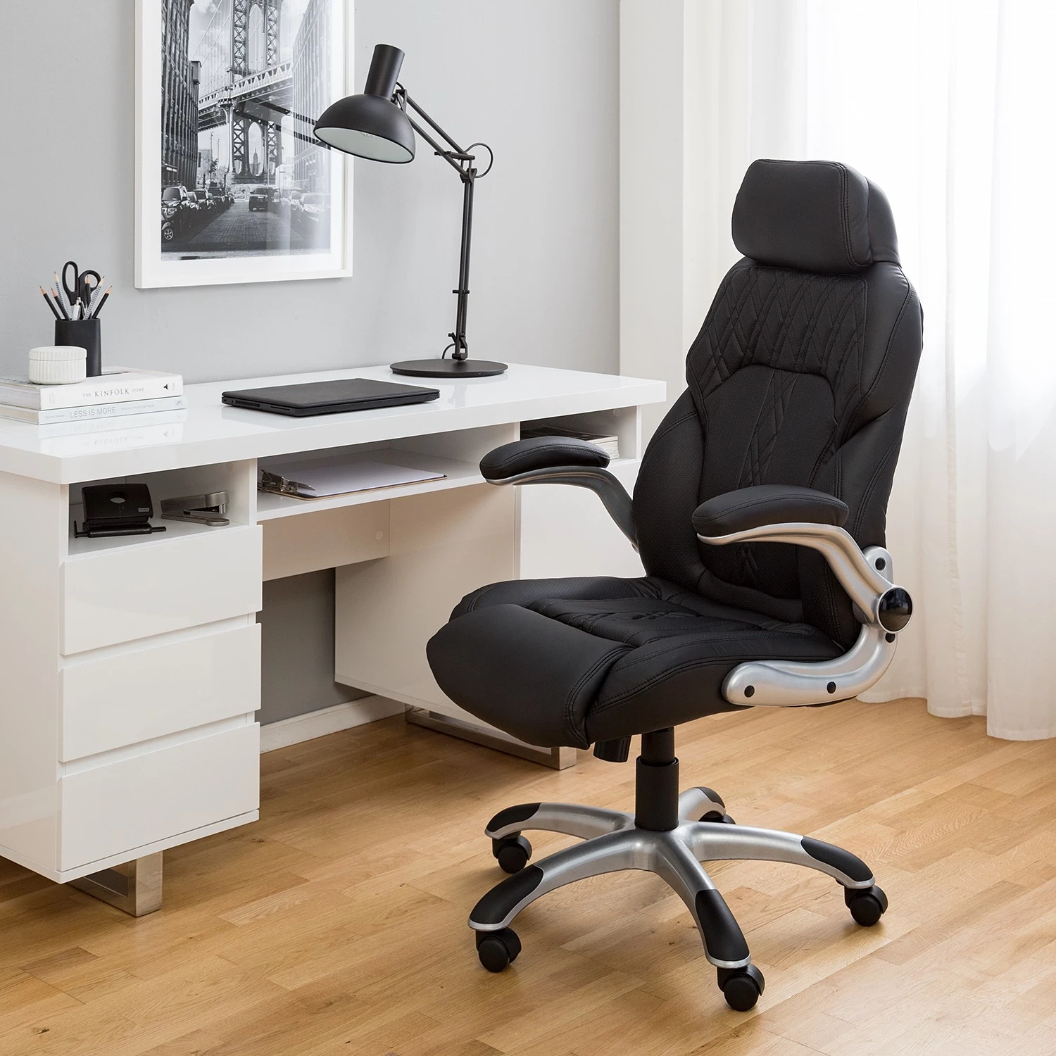 Furnitive Fauteuil de bureau Baylor XXL - Noir 4 Furnitive Fauteuil de bureau Baylor XXL - Noir – Image 2