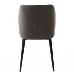 Ars manufacti Chaises Watson (lot de 2) - Imitation cuir / Acier - Noir - Gris vintage -Chaises Soldes 2022 1000151924 190905 09335800034 DETAILS P000000001000151924