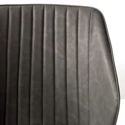 Ars manufacti Chaises Watson (lot de 2) - Imitation cuir / Acier - Noir - Gris vintage -Chaises Soldes 2022 1000151924 190905 09335800036 DETAILS P000000001000151924