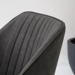 Ars manufacti Chaises Watson (lot de 2) - Imitation cuir / Acier - Noir - Gris vintage -Chaises Soldes 2022 1000151924 190905 09335800040 DETAILS P000000001000151924