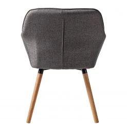 Mørteens Chaise à accoudoirs Lontras - Tissu / Chêne massif - Gris / Chêne -Chaises Soldes 2022 1000159236 210323 15220601473 DETAILS P000000001000159236