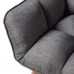 Mørteens Chaise à accoudoirs Lontras - Tissu / Chêne massif - Gris / Chêne -Chaises Soldes 2022 1000159236 210323 15220601476 DETAILS P000000001000159236