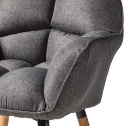 Mørteens Chaise à accoudoirs Lontras - Tissu / Chêne massif - Gris / Chêne -Chaises Soldes 2022 1000159236 210323 15220701477 DETAILS P000000001000159236