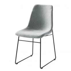 Fredriks Chaise capitonnée Molong - Tissu / Métal - Gris / Noir