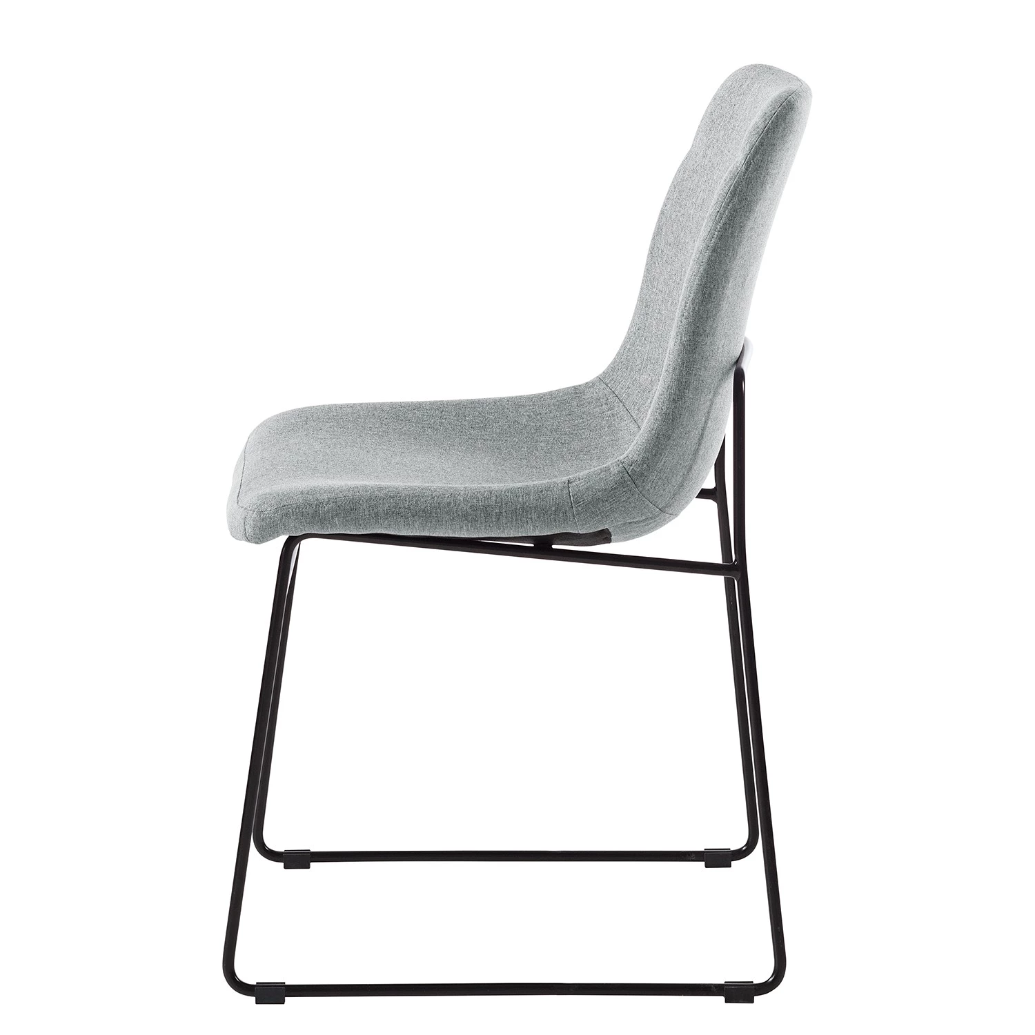 Fredriks Chaise capitonnée Molong - Tissu / Métal - Gris / Noir 7 Fredriks Chaise capitonnée Molong - Tissu / Métal - Gris / Noir – Image 5