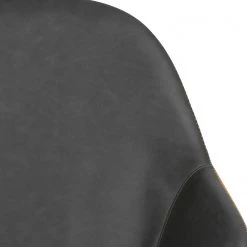 Ars manufacti Chaises à accoudoirs Kia (lot de 2) - Imitation cuir / Métal - Gris foncé / Noir -Chaises Soldes 2022 1000163190 190315 15245400046 GALLERYIMAGES P000000001000163190