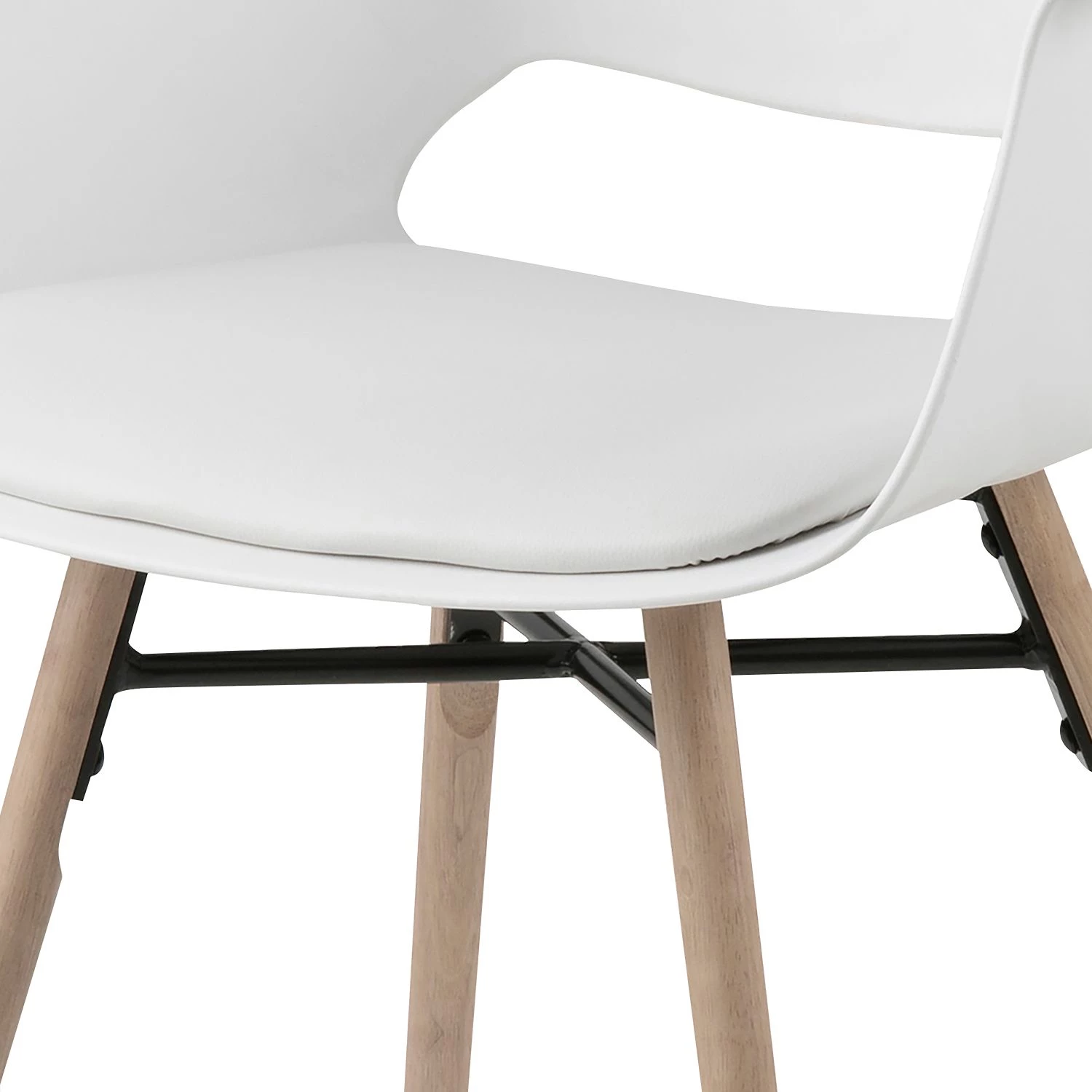 Mørteens Chaises à accoudoirs Camara (lot de 2) - Blanc 10 Mørteens Chaises à accoudoirs Camara (lot de 2) - Blanc – Image 8