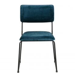 Ars manufacti Chaises Paulista (lot de 2) - Velours/ Métal - Bleu pétrole -Chaises Soldes 2022 1000163209 190315 15250300158 GALLERYIMAGES P000000001000163209