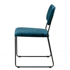 Ars manufacti Chaises Paulista (lot de 2) - Velours/ Métal - Bleu pétrole -Chaises Soldes 2022 1000163209 190315 15250300159 GALLERYIMAGES P000000001000163209