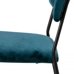 Ars manufacti Chaises Paulista (lot de 2) - Velours/ Métal - Bleu pétrole -Chaises Soldes 2022 1000163209 190315 15250300163 GALLERYIMAGES P000000001000163209