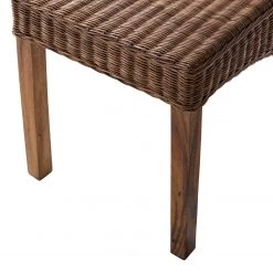 Wolf-Möbel Chaises Bali II (lot de 2) - Rotin / Bois de suar massif - Marron / Suar -Chaises Soldes 2022 1000164657 190822 11012900011 DETAILS P000000001000164657