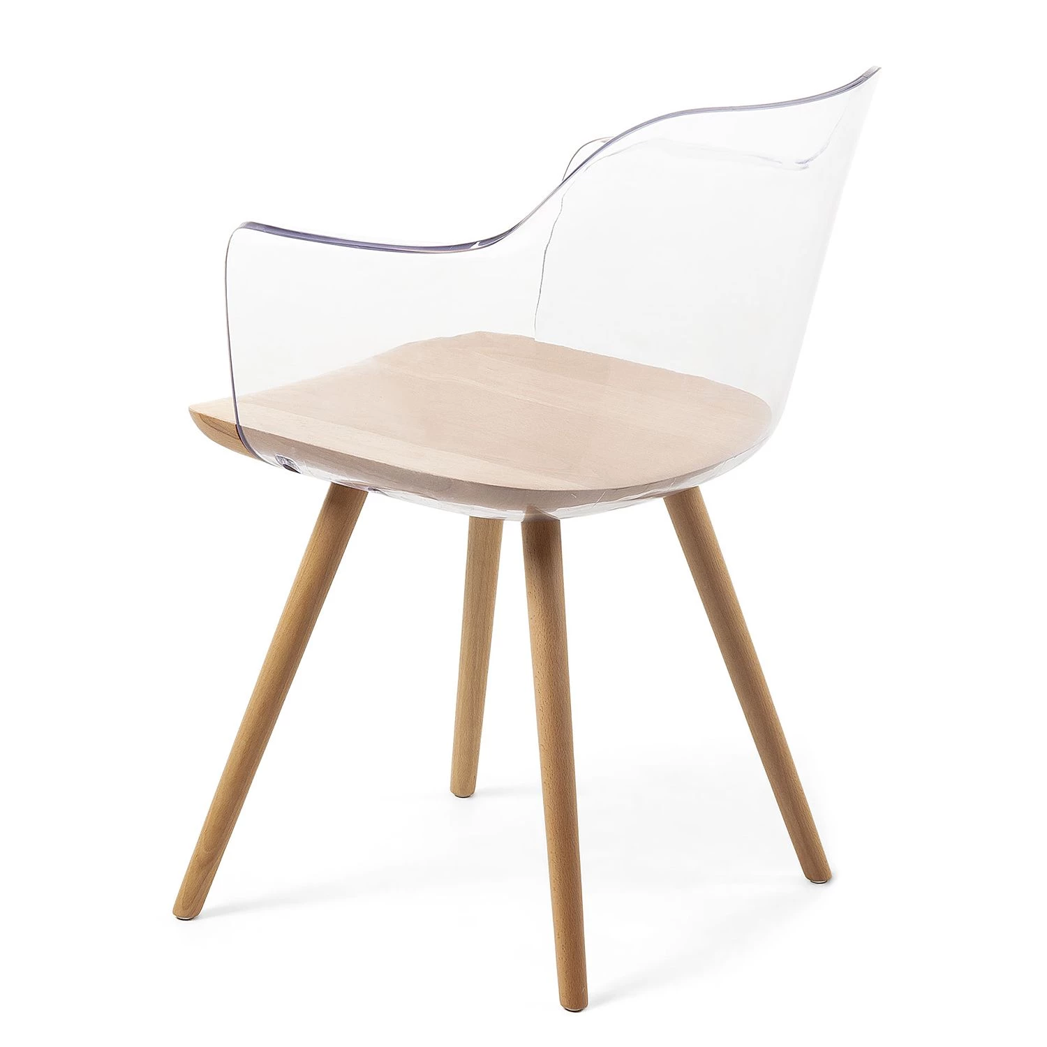 Norrwood Chaises à accoudoirs Krem (lot de 2) - Translucide 5 Norrwood Chaises à accoudoirs Krem (lot de 2) - Translucide – Image 3