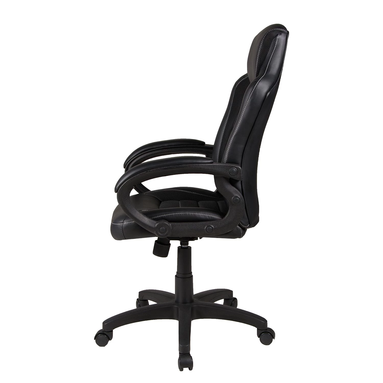 Duo Collection Fauteuil de direction Joris - Imitation cuir / Matière plastique - Noir 4 Duo Collection Fauteuil de direction Joris - Imitation cuir / Matière plastique - Noir – Image 2