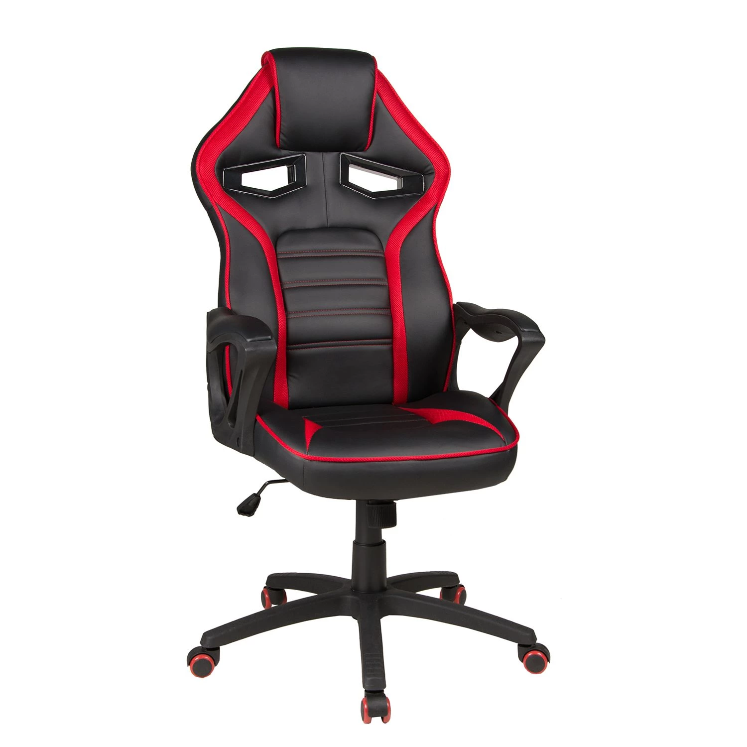 Duo Collection Fauteuil de direction Splash - Imitation cuir / Matière plastique - Noir / Rouge 6 Duo Collection Fauteuil de direction Splash - Imitation cuir / Matière plastique - Noir / Rouge – Image 4