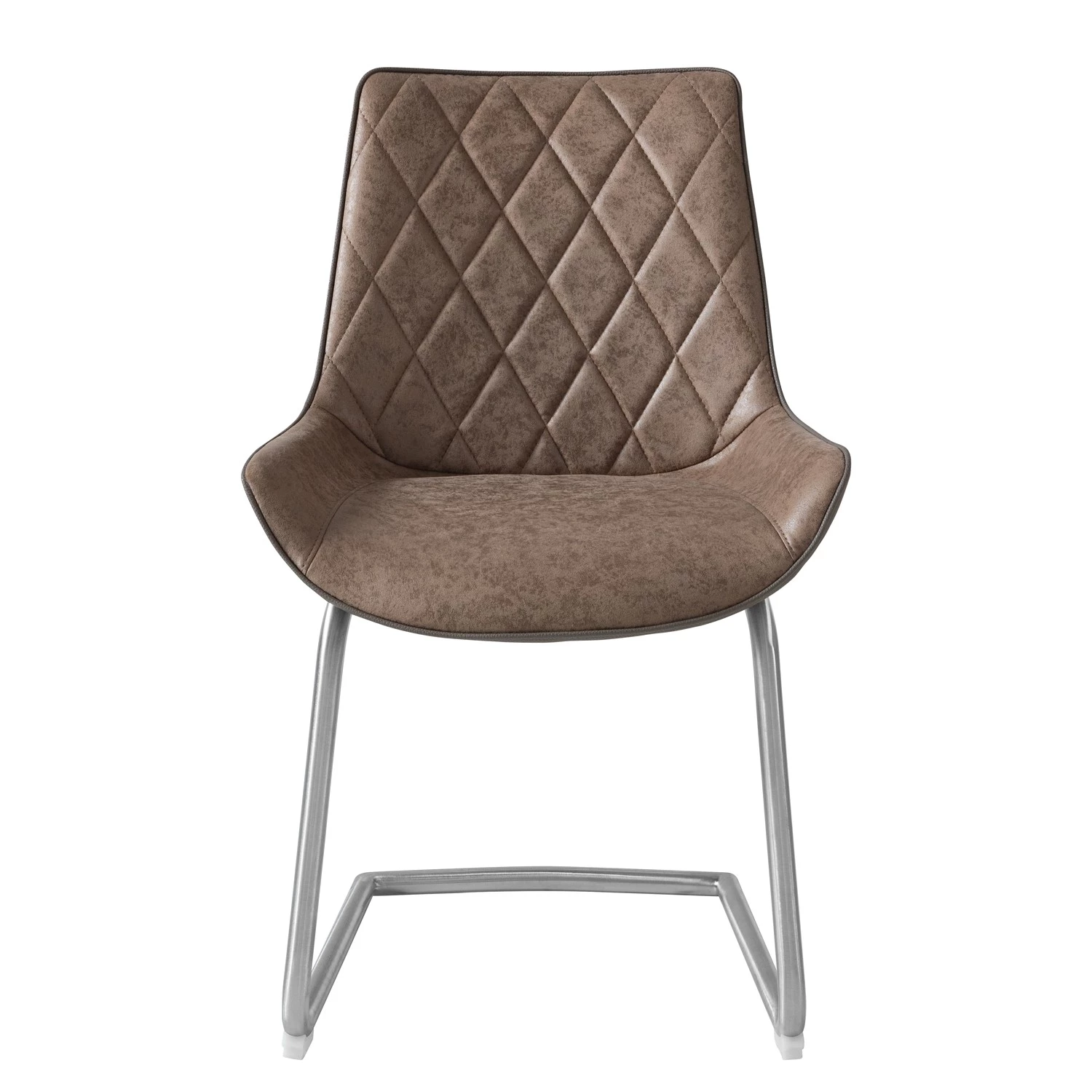 Fredriks Chaises cantilever Saval III (lot de 2) - Imitation cuir / Acier inoxydable - Marron vintage 6 Fredriks Chaises cantilever Saval III (lot de 2) - Imitation cuir / Acier inoxydable - Marron vintage – Image 4