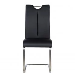 Fredriks Chaises cantilever Ratos (lot de 2) - Imitation cuir / Acier inoxydable - Noir -Chaises Soldes 2022 1000169678 220404 030 DETAILS P000000001000169678