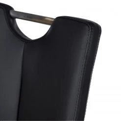 Fredriks Chaises cantilever Ratos (lot de 2) - Imitation cuir / Acier inoxydable - Noir -Chaises Soldes 2022 1000169678 220404 039 DETAILS P000000001000169678