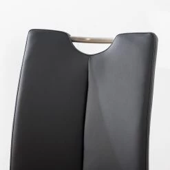 Fredriks Chaises cantilever Ratos (lot de 2) - Imitation cuir / Acier inoxydable - Noir -Chaises Soldes 2022 1000169678 220819 030 DETAILS P000000001000169678