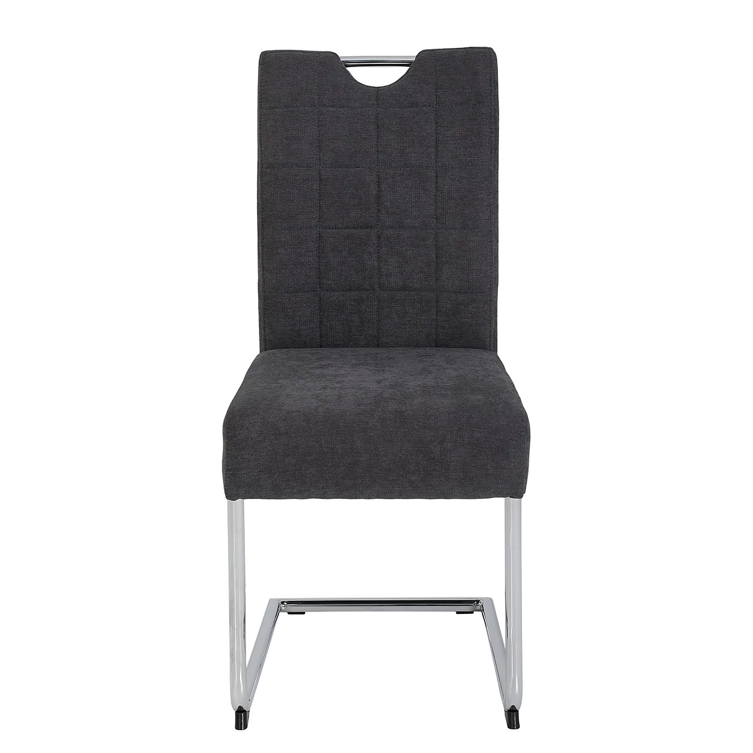 Loftscape Chaises cantilever Lopten I (lot de 2) - Tissu / Acier - Chrome 4 Loftscape Chaises cantilever Lopten I (lot de 2) - Tissu / Acier - Chrome – Image 2