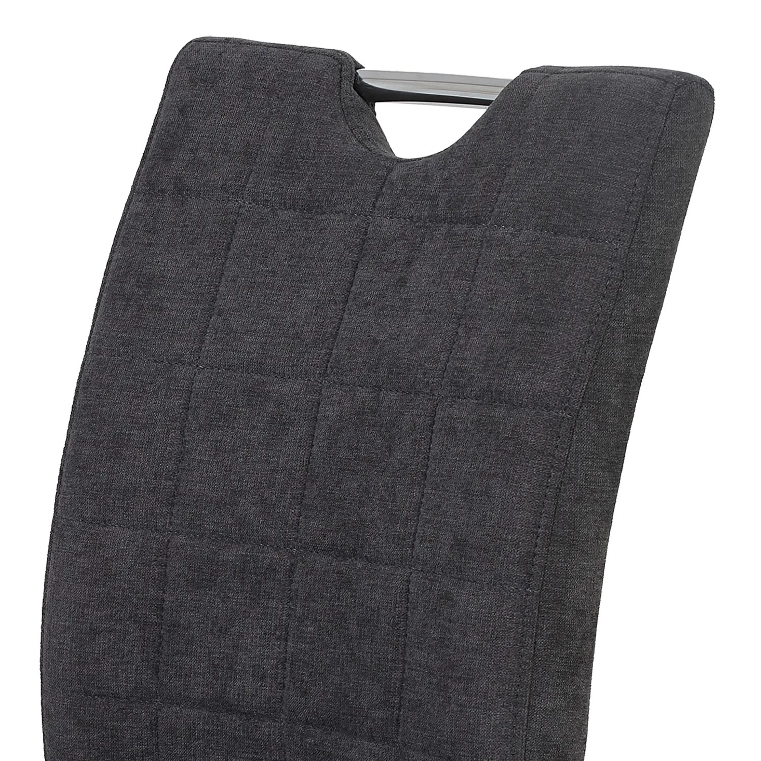 Loftscape Chaises cantilever Lopten I (lot de 2) - Tissu / Acier - Chrome 7 Loftscape Chaises cantilever Lopten I (lot de 2) - Tissu / Acier - Chrome – Image 5