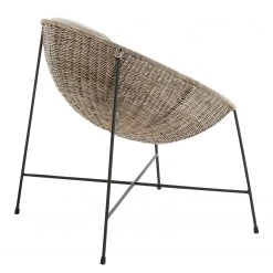 Ars manufacti Chaises à accoudoirs Metti - Rotin / Acier - Naturel / Noir -Chaises Soldes 2022 1000172216 190503 12120700117 GALLERYIMAGES P000000001000172216