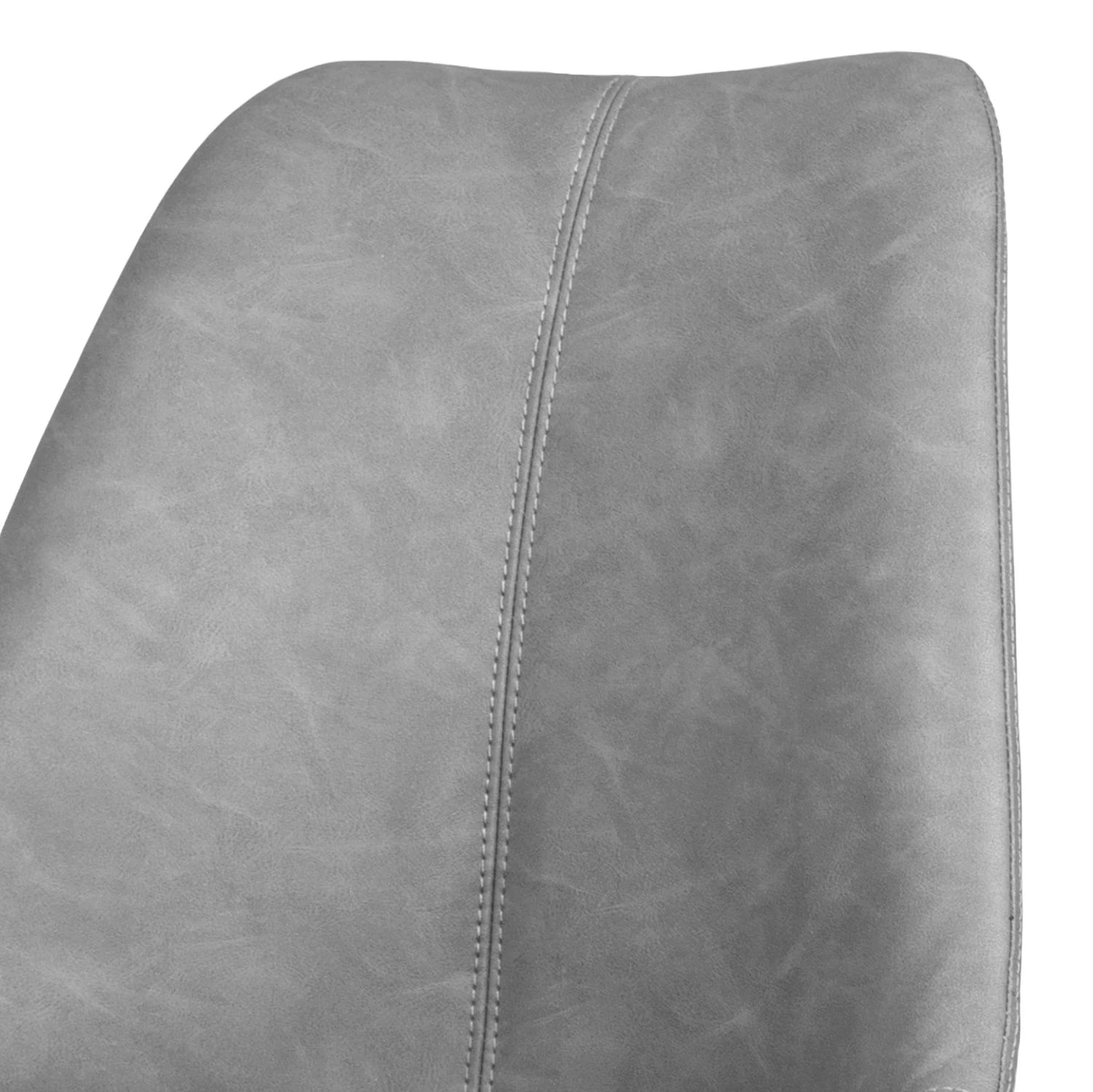 Tenzo Chaises Gina VI (lot de 2) - Imitation cuir / Métal - Gris / Chrome 4 Tenzo Chaises Gina VI (lot de 2) - Imitation cuir / Métal - Gris / Chrome – Image 2