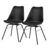 Tenzo Chaises Gina V (lot de 2) - Matière plastique / Métal - Noir