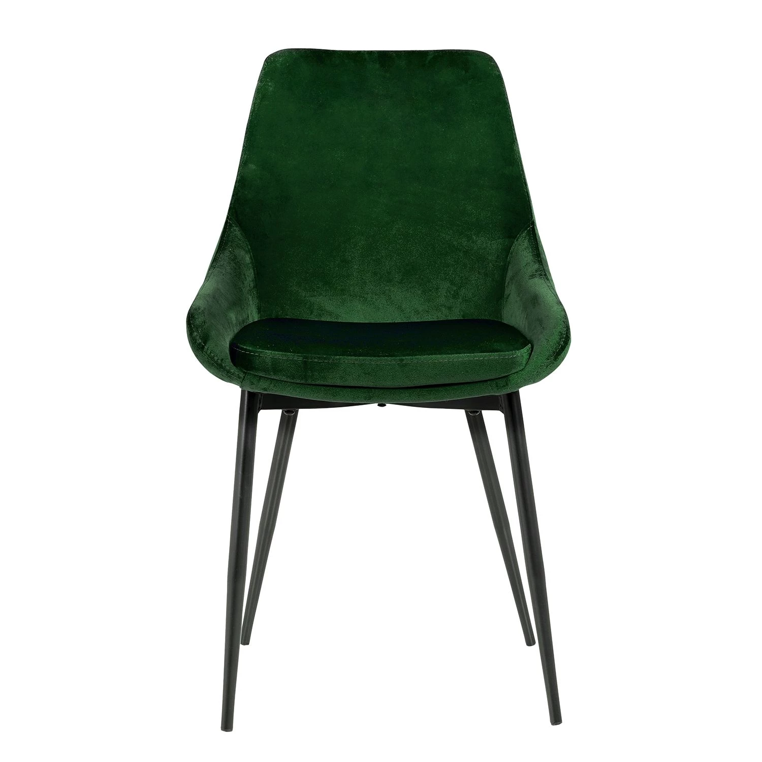 Tenzo Chaises capitonnées Lex (lot de 2) - Velours / Fer - Noir - Vert 4 Tenzo Chaises capitonnées Lex (lot de 2) - Velours / Fer - Noir - Vert – Image 2