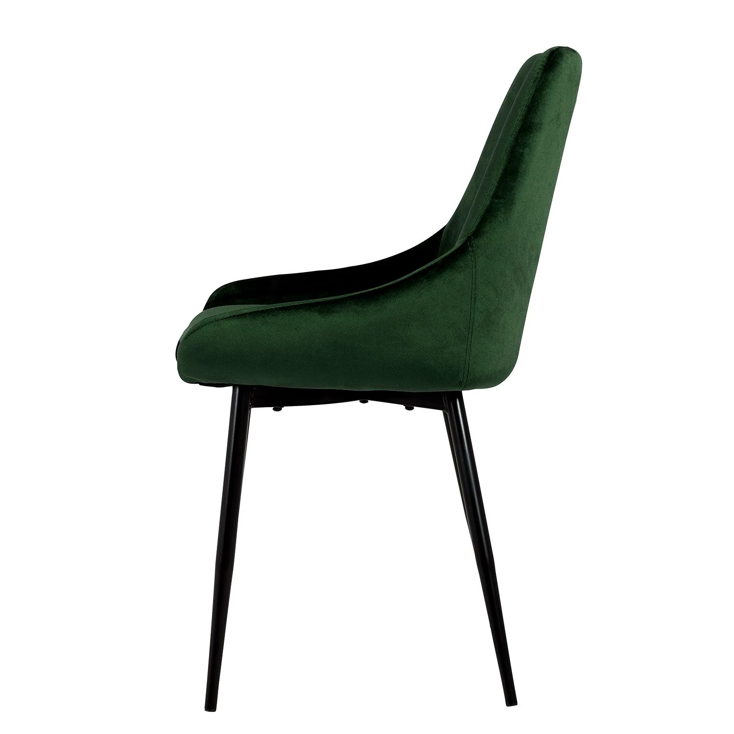 Tenzo Chaises capitonnées Lex (lot de 2) - Velours / Fer - Noir - Vert 5 Tenzo Chaises capitonnées Lex (lot de 2) - Velours / Fer - Noir - Vert – Image 3