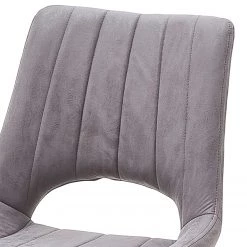 Loftscape Chaises Gingin (lot de 2) - Microfibre / Métal - Anthracite / Chrome - Gris clair -Chaises Soldes 2022 1000176433 190701 15483500028 GALLERYIMAGES P000000001000176433