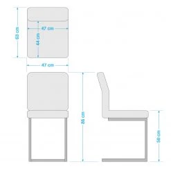 Ars manufacti Chaises cantilever Finga I (lot de 2) - Cuir synthétique Kasai: Gris - Noir 19 Ars manufacti Chaises cantilever Finga I (lot de 2) - Cuir synthétique Kasai: Gris - Noir -Chaises Soldes 2022 1000176437 201013 14342100086 SKETCH DETAILS P000000001000176437 sketch