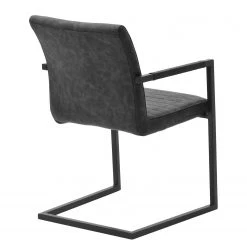 Ars manufacti Chaise à accoudoirs Finga I - Imitation cuir / Acier - Noir mat - Cuir synthétique Kasai: Gris - Noir 12 Ars manufacti Chaise à accoudoirs Finga I - Imitation cuir / Acier - Noir mat - Cuir synthétique Kasai: Gris - Noir -Chaises Soldes 2022 1000176441 190704 15303100031 DETAILS P000000001000176441