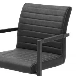 Ars manufacti Chaise à accoudoirs Finga I - Imitation cuir / Acier - Noir mat - Cuir synthétique Kasai: Gris - Noir 13 Ars manufacti Chaise à accoudoirs Finga I - Imitation cuir / Acier - Noir mat - Cuir synthétique Kasai: Gris - Noir -Chaises Soldes 2022 1000176441 190704 15303100032 DETAILS P000000001000176441