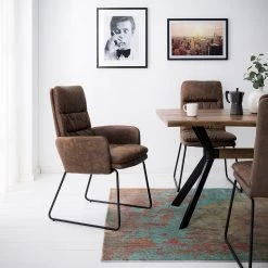 Red Living Chaise à accoudoirs Parks - Marron vintage -Chaises Soldes 2022 1000176445 210302 08270000018 MOOD DETAILS P000000001000176445 mood