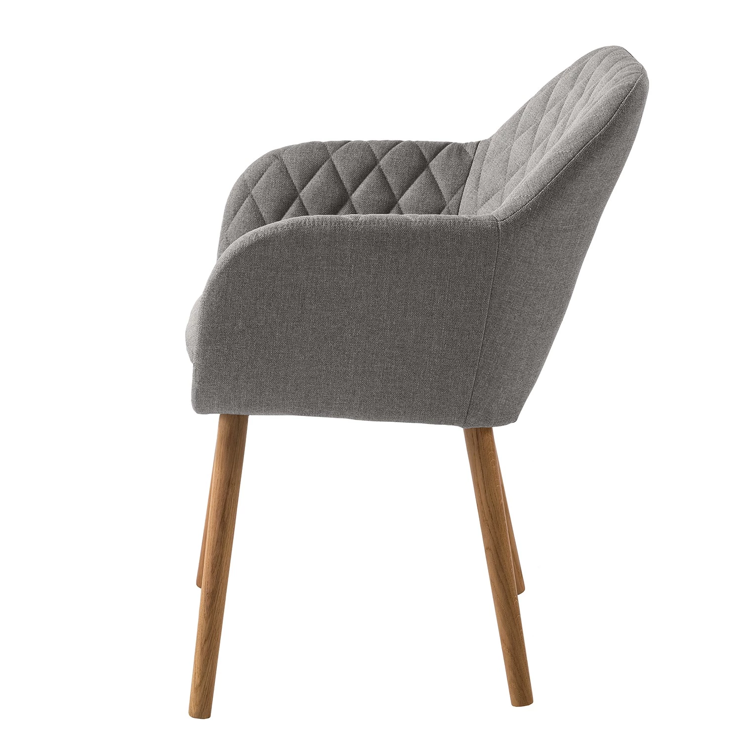 Mørteens Chaise à accoudoirs Amalis - Tissu / Chêne massif - Gris / Chêne 6 Mørteens Chaise à accoudoirs Amalis - Tissu / Chêne massif - Gris / Chêne – Image 4