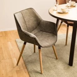 Ars manufacti Chaise à accoudoirs Kantii I - Microfibre / Chêne massif - Gris silex vintage - 1 chaise 13 Ars manufacti Chaise à accoudoirs Kantii I - Microfibre / Chêne massif - Gris silex vintage - 1 chaise -Chaises Soldes 2022 1000176705 200302 11493700004 MOOD DETAILS P000000001000176705 mood