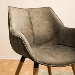 Ars manufacti Chaise à accoudoirs Kantii I - Microfibre / Chêne massif - Gris silex vintage - 1 chaise 17 Ars manufacti Chaise à accoudoirs Kantii I - Microfibre / Chêne massif - Gris silex vintage - 1 chaise -Chaises Soldes 2022 1000176705 200302 11494000010 DETAILS P000000001000176705