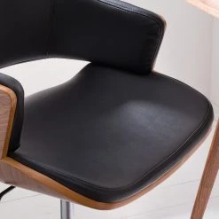 Studio Copenhagen Chaise de bureau Elzito - Imitation cuir / Acier - Noir / Chrome -Chaises Soldes 2022 1000176721 190614 12071600105 GALLERYIMAGES P000000001000176721