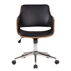 Studio Copenhagen Chaise de bureau Elzito - Imitation cuir / Acier - Noir / Chrome -Chaises Soldes 2022 1000176721 190614 12071700107 GALLERYIMAGES P000000001000176721