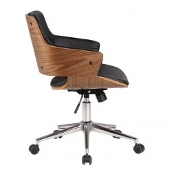 Studio Copenhagen Chaise de bureau Elzito - Imitation cuir / Acier - Noir / Chrome -Chaises Soldes 2022 1000176721 190614 12071700108 GALLERYIMAGES P000000001000176721