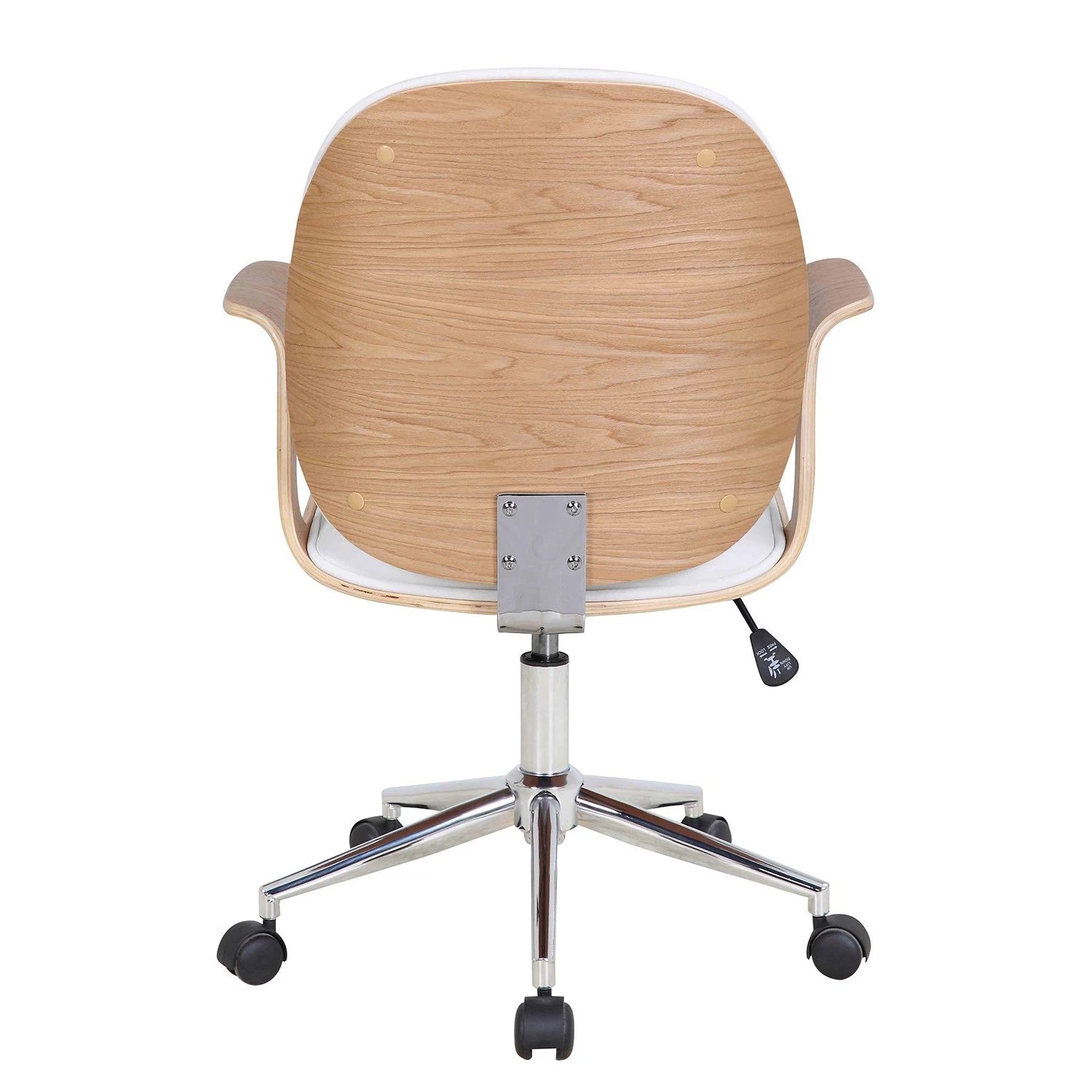 Mørteens Chaise de bureau pivotante Kinnula - Imitation cuir - Frêne / Blanc 8 Mørteens Chaise de bureau pivotante Kinnula - Imitation cuir - Frêne / Blanc – Image 6