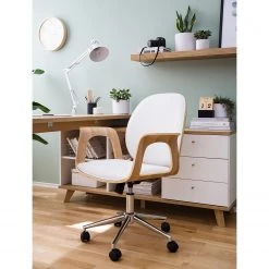 Mørteens Chaise de bureau pivotante Kinnula - Imitation cuir - Frêne / Blanc 13 Mørteens Chaise de bureau pivotante Kinnula - Imitation cuir - Frêne / Blanc -Chaises Soldes 2022 1000176724 200422 15414400003 MOOD DETAILS P000000001000176724 mood