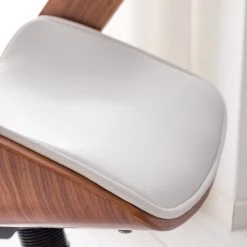 Fredriks Chaise de bureau pivotante Viiki - Imitation cuir / Acier inoxydable - Blanc / Noyer -Chaises Soldes 2022 1000176727 210212 13382900013 DETAILS P000000001000176727