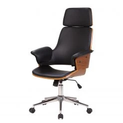 Studio Copenhagen Fauteuil de direction Zevia - Noir / Noyer